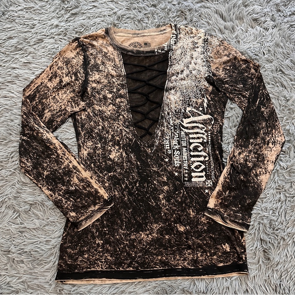 Affliction long sleeve top